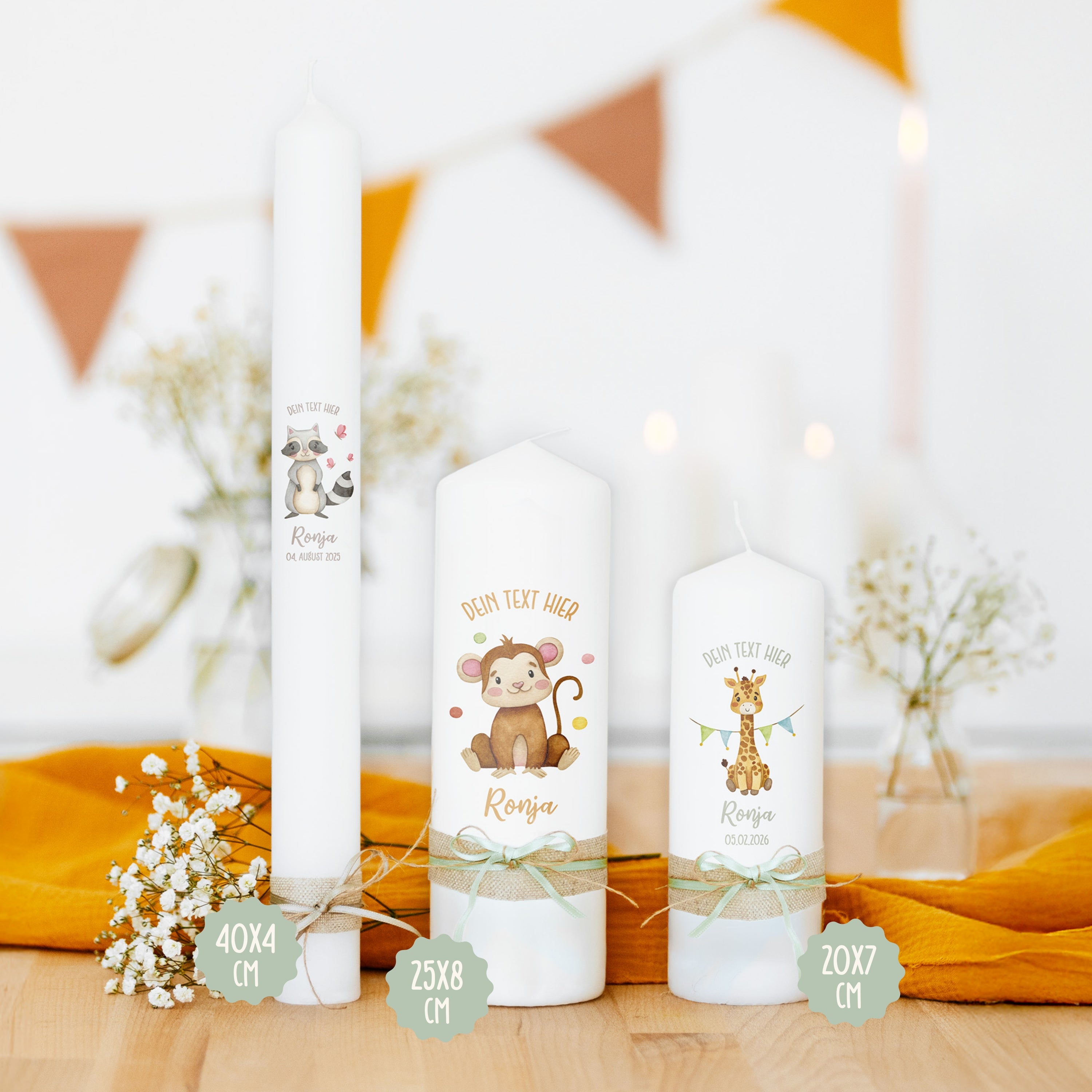 Kerze Freitext | Design 009.04.04 Freundebande